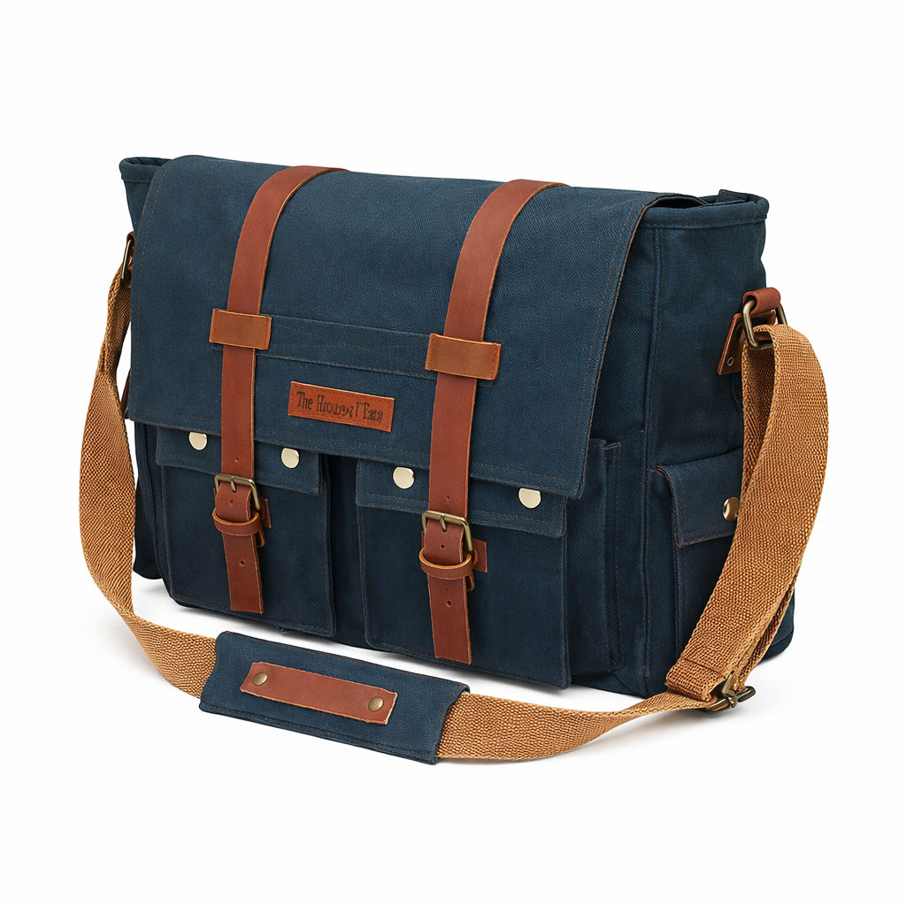 Blue Unisex Messenger Bag for Everyday Use 176